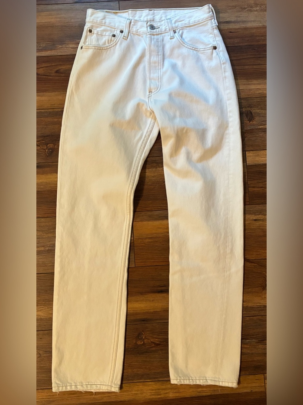 Vintage 90s Levi’s 501 Women’s White Jeans Made in USA W30 L32